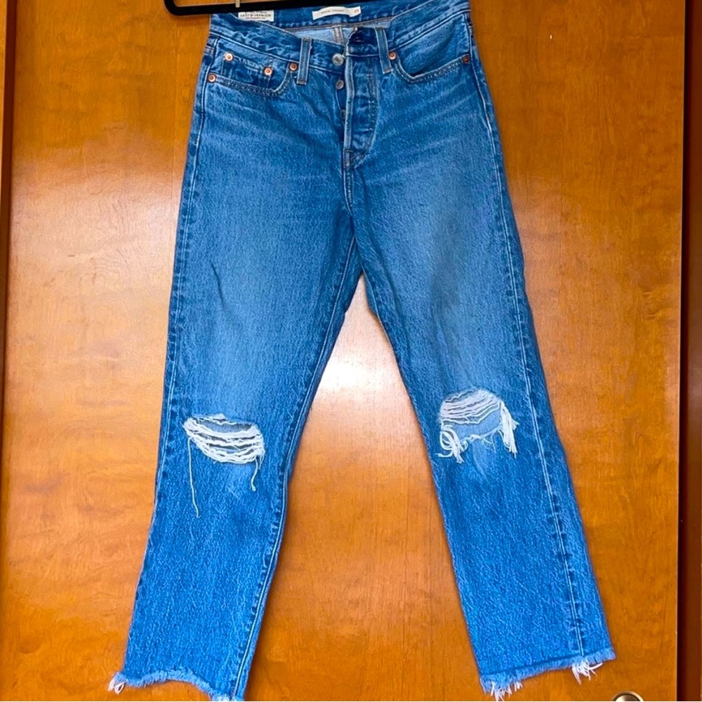 Levi's Blue Distressed Women Jeans